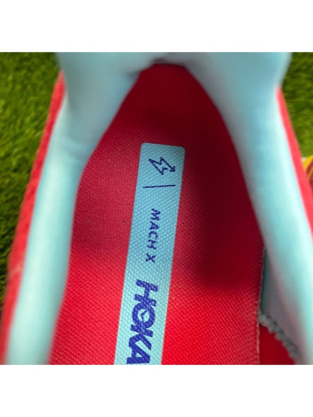 Hoka Women's Coral Yellow Teal Running Shoe - Picture 8 of 9